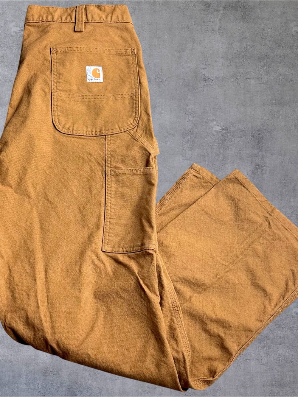 Carhartt Pants Mens 38x32 MEASURES 38x31.5 Brown Relaxed Fit Duck Work Carpenter